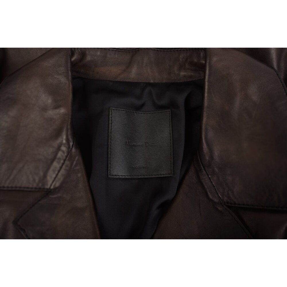 Massimo Dutti Womans Leather Coat Jacket Size M Black 4706/816 Nwt $350 — image 7 of 8